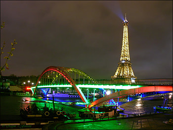 Fantasy, night, colorful, lighting, paris HD wallpaper