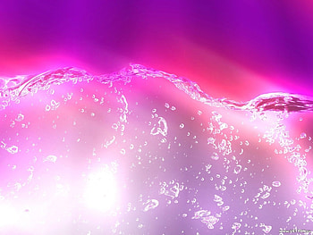 Water, Background, Bubbles, Violet HD wallpaper