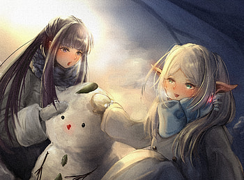 Fern & Frieren, Anime, Frieren: Beyond Journey's End, Frieren (Frieren: Beyond Journey's End), Fern (Frieren: Beyond Journey's End) HD wallpaper