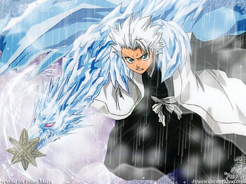 Rain over the frosted Heavens Hyourinmaru, bleach, bankai, anime, snow HD wallpaper