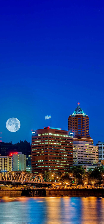Portland skyline, , Travels HD phone wallpaper