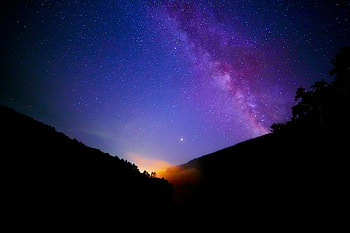 Milkyway Over Mountains , milky-way, mountains, graphy, digital-universe HD wallpaper