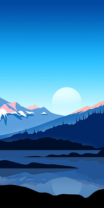 Latest Blue for Android This Month. Minimalist , Scenery , Landscape HD phone wallpaper