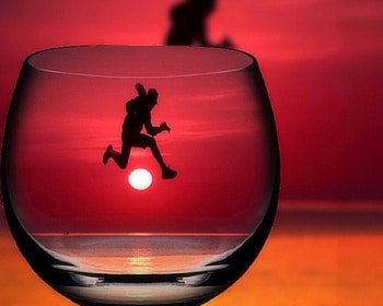 Jump over the Sunset, sea, sunsets, attractions in dreams, beauty of nature, paradise, colors, creative pre-made, summer, love four seasons, red, glass, nature, jump HD wallpaper