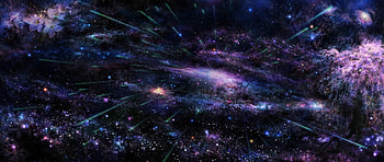 Preview art, star, tree, sky, space HD wallpaper