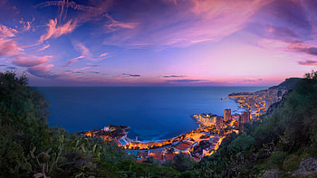 Monaco Winter Clouds , monaco, world, beautiful-places, graphy, sunset HD wallpaper