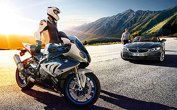BMW S1000RR Vs Car, bmw-s1000rr, bmw, bikes, cars HD wallpaper