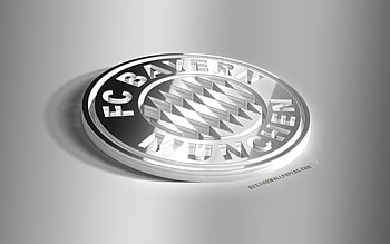 FC Bayern Munich, 3d, soccer, logo, silver HD wallpaper