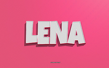 Lena, pink lines background, with names, Lena name, female names, Lena greeting card, line art, with Lena name HD wallpaper