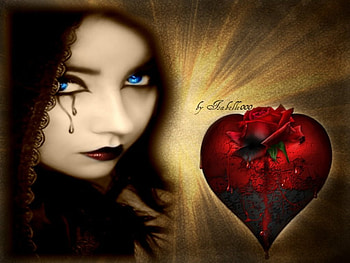 This broken HEART has loved you., Tears, Heart, Woman, Fantasy, Sadness, Cry, Pain, Art, Broken, Gothic, Rose HD wallpaper