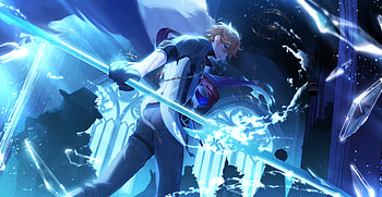 Tartaglia Childe – Genshin Impact Epic Battle Scene, Tartaglia Childe (Genshin Impact), video game, Genshin Impact HD wallpaper