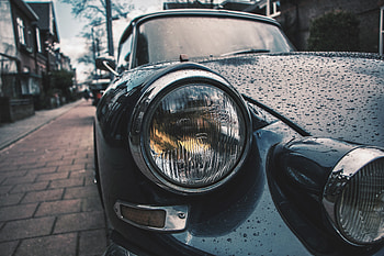 Drops, Cars, Car, Headlight, Hood HD wallpaper