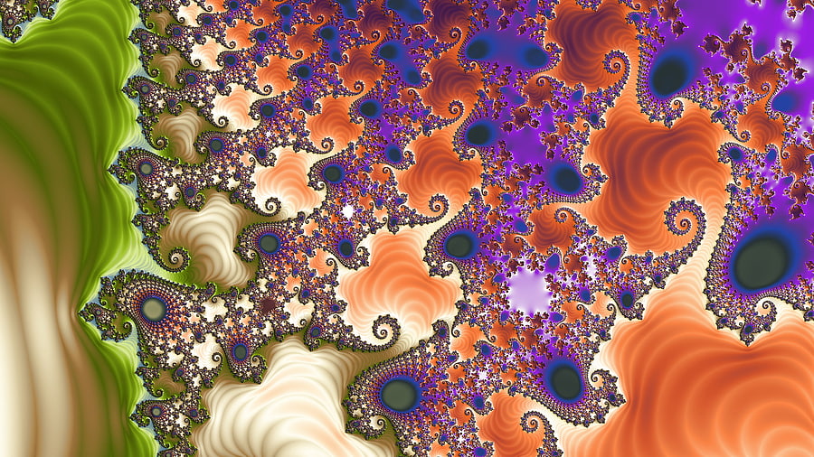 Fractal Art for your - Trippy, orange (Color), purple, psychedelic, trippy, Abstract, fractal, abstract purple HD wallpaper