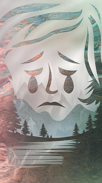 Melancholy Moments: A Sadness-Inspired , Abstract, nature, silhouette HD phone wallpaper