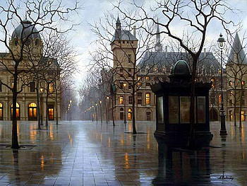 A. Butyrskiy. April In Paris, painting, art, building, a butyrskiy, church HD wallpaper