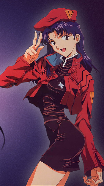 Neon katsuragi, anime, misato katsuragi HD phone wallpaper