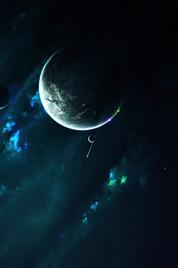 Stars, Universe, Galaxy, Planet, Satellite, Open Space HD phone wallpaper