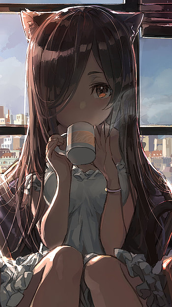 Sunlit Catgirl — Original Anime , Anime, Original HD phone wallpaper