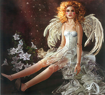 Oct Angel, other, angel, 3d, art HD wallpaper
