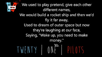 Twenty One Pilots Lyrics HD wallpaper