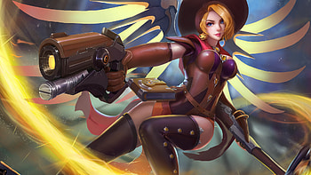 Witch Mercy Overwatch, mercy-overwatch, overwatch, games, xbox-games, ps-games, pc-games, fantasy-girls HD wallpaper