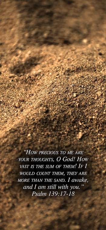 Psalms 139:17-18, close-up, God's thought, bible verse, wall art, biblical, sands, christian HD phone wallpaper