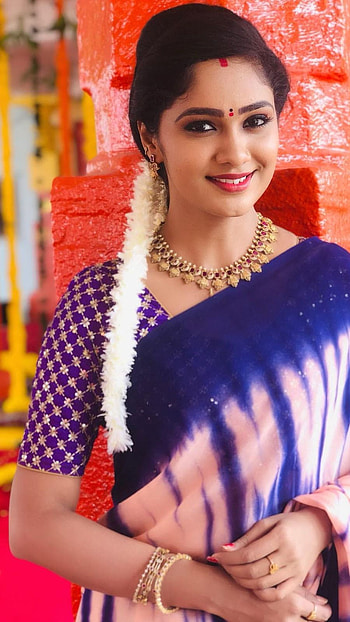 Tejiswini Gowda, actress, saree lover HD phone wallpaper