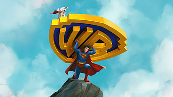 Superman With Logo And Super Dog, superman-legacy, superman, krypto, superheroes, dc-comics, movies, artwork, artist, digital-art HD wallpaper