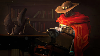 McCree Overwatch Chillin , mccree-overwatch, overwatch, games, artist, artwork, digital-art HD wallpaper
