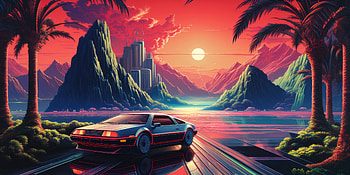 1980s Retro Future, retro, artist, artwork, digital-art, deviantart HD wallpaper