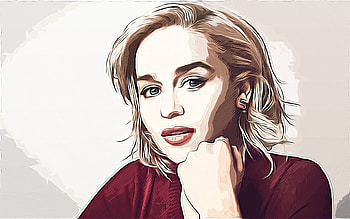 Emilia Clarke, , vector art, Emilia Clarke drawing, creative art, Emilia Clarke art, vector drawing, Emilia Clarke portrait HD wallpaper