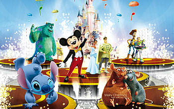 Disney, Stitch (Lilo & Stitch), Movie, Collage, Buzz Lightyear, Mickey Mouse, Tiana (The Princess And The Frog), Woody (Toy Story) HD wallpaper