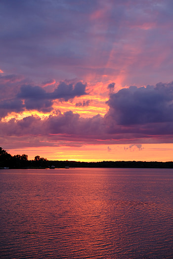 Nature, Water, Sunset, Sky, Clouds, Waves HD phone wallpaper