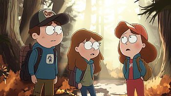 of Mabel and Dipper Pines from Gravity Falls, TV Show, Gravity Falls, Mabel Pines, Dipper Pines HD wallpaper