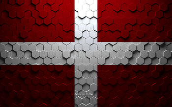 Flag of Tivoli, honeycomb art, Tivoli hexagons flag, Tivoli 3d hexagons art, Tivoli flag HD wallpaper