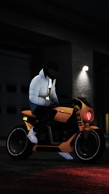 Gta V, motorcycle, new, automotive_design, game, neon, black, dark, yellow, bike HD phone wallpaper