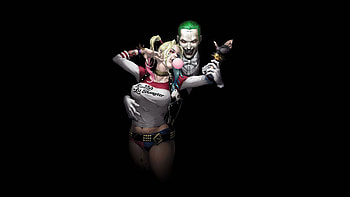 Harley Quinn And Joker Dance, harley-quinn, joker, superheroes, artwork HD wallpaper