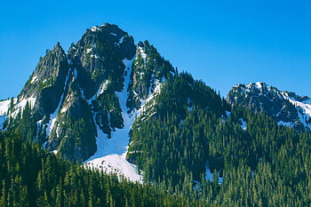 Mountain, spring, green beautiful nature, trees HD wallpaper