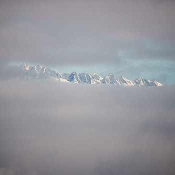 Nature, Mountains, Clouds, Snow, Vertex, Tops, Snow Covered, Snowbound HD phone wallpaper
