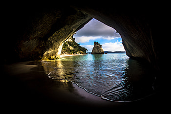 Cave On The Ocean, cave, ocean, nature HD wallpaper