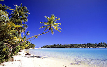 Sun and sand Cook Islands, Tropical beach, Sunny paradise, Relaxing getaway HD wallpaper