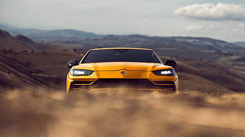 Yellow, front, Lamborghini Urus HD wallpaper