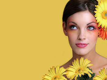 Gerberas_ll, summer, yellow, woman, beauty, female, nice HD wallpaper