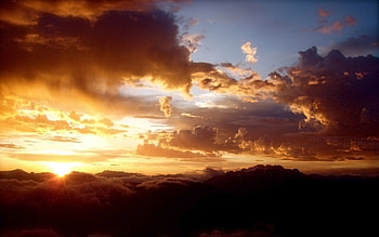 Landscape, Sunset, Clouds HD wallpaper