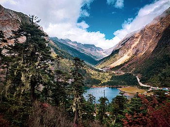 Tawang lake, cloud, sky, nature HD wallpaper