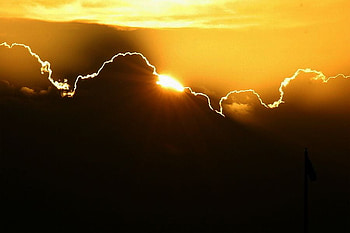 Sunset in Clouds, clouds, beautiful, , sunset HD wallpaper