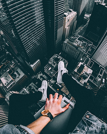 Cities, Legs, Height, Roof HD phone wallpaper