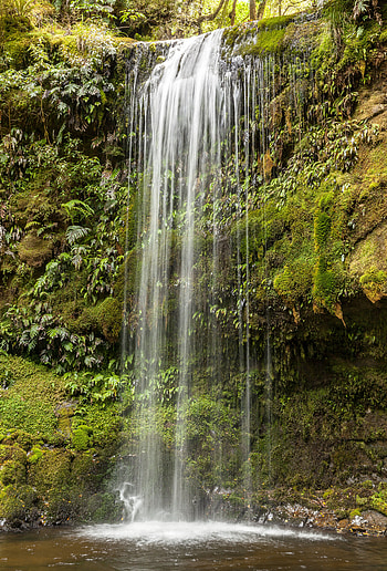 Nature, Water, Grass, Waterfall, Break, Precipice HD phone wallpaper