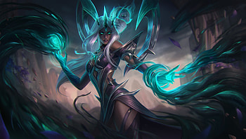 Ruined Karma, blue, fantasy, karma, lol, girl, luminos, marie magny, dark HD wallpaper
