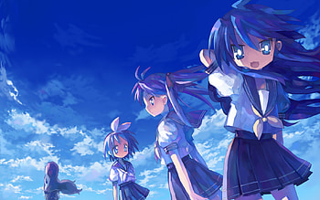 Lucky Star, tsukasa, konata izumi, miyuki, long hair, twin tails, tsukasa hiiragi, kagami hiiragi, kagami, miyuki takara, konata HD wallpaper